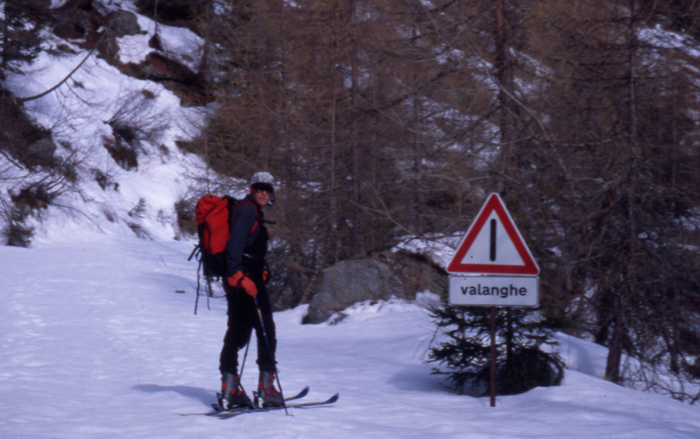 Skinning up the Val di Daone towards Adamello 