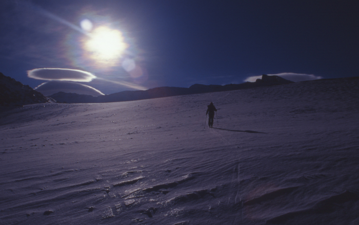 Setting off for Pico Veleta in high winds