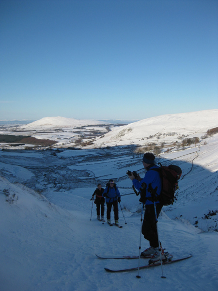 Setting off from the car past Dash Falls on the north side of Skiddaw.