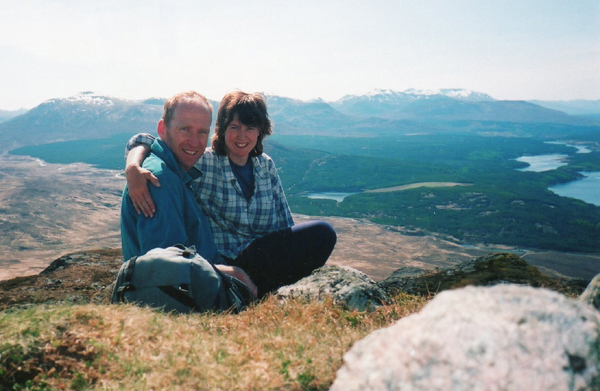 Selfie at the top of Ardverikie Wall. 