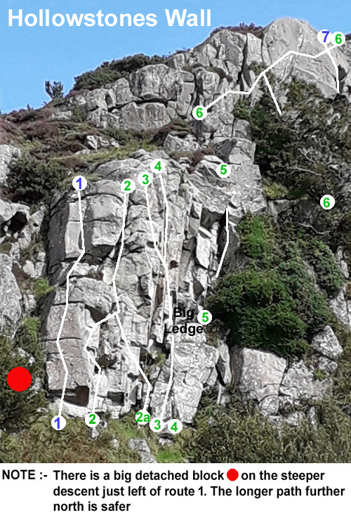 Hollowstones Wall at Clifton Crag, Kirkcudbrightshire