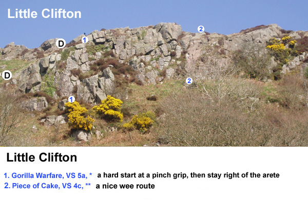 Rock climbign at Clifton - new routes topo