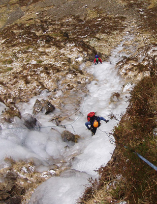 White Rhino ice climb, Galloway Hills