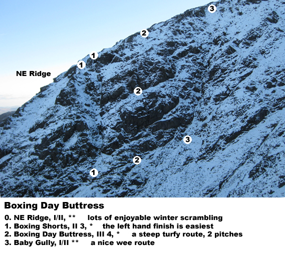 Boxing Day Buttress, Rhinns of Kells, Corserine