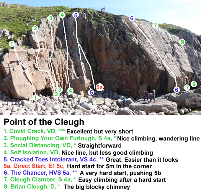 Point of the Cleugh rock climbing