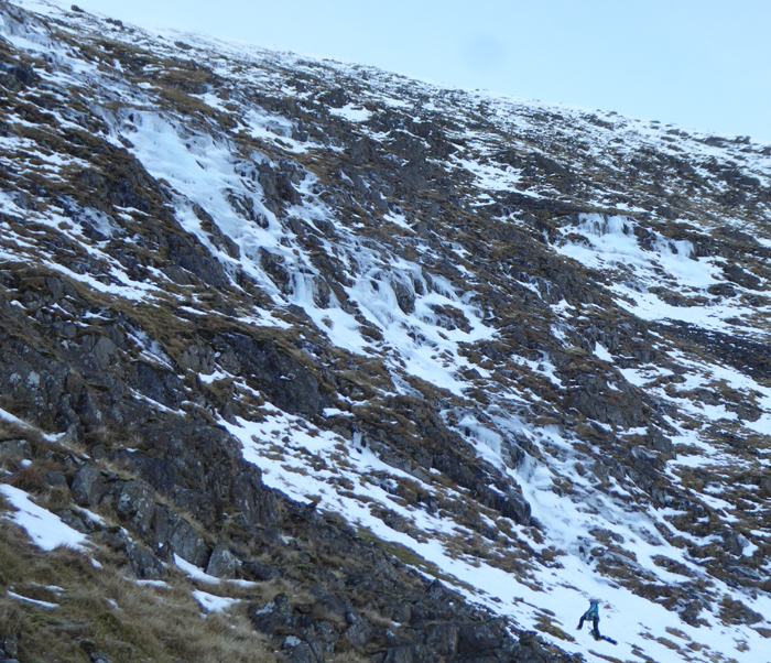 Merrick, Howe of the Cauldron ice climb.