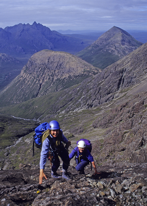 Blaven to Clach Glas traverse, scrambling on Skye