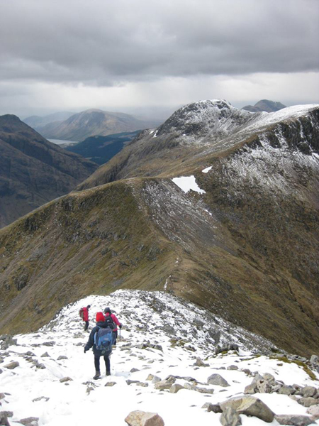 Winter hillwalkign in Scotland