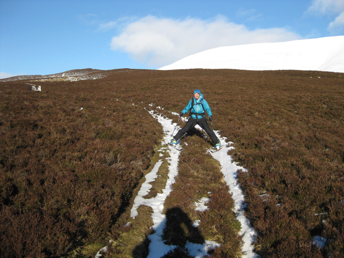 Skiing on Bheinn a'Ghlo, Perthshire. 