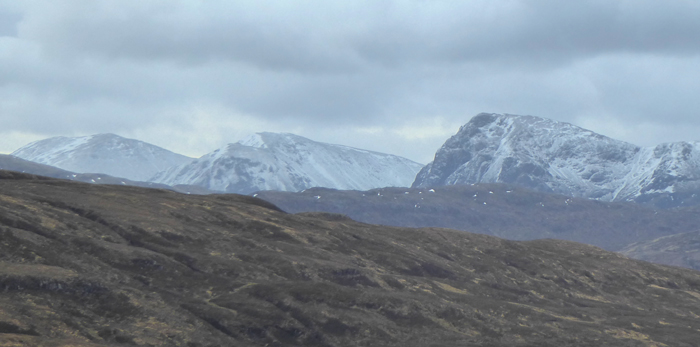 Buachaille Etive Mor and Meall a'Bhuiridh form the southern Mamores. 