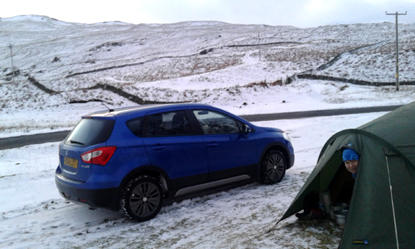 Winter camping in Glen Lyon. Close to the snow! 