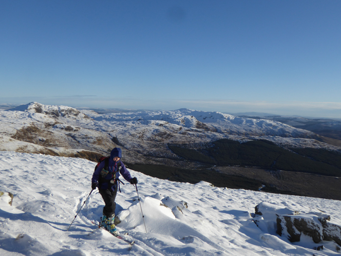 Ski Mountaineering ascent of Lamachan Hill. 