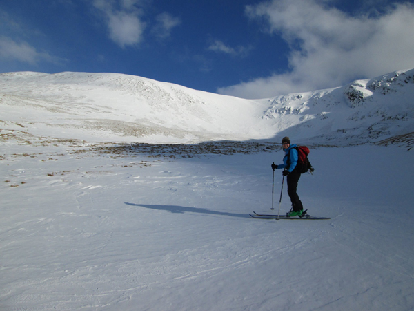 At it's best it can be brilliant. Skiing out down the Kirriereoch burn after descending the steep northwest headwall off the summit of the Merrick.