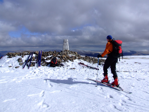 Stephen arriving at the summit.