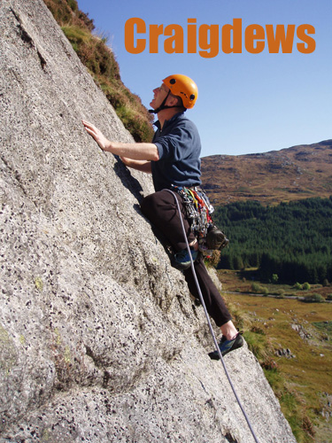 The crags at Craigdews are located within the Wild Goat Park near Newton Stewart.