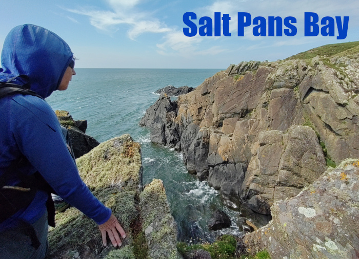 Climbing at Salt Pans Bay, Wigtownshire