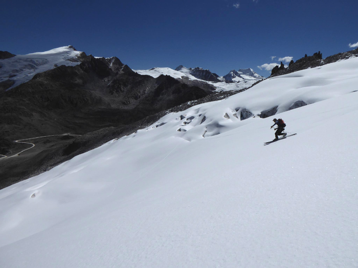 Skiing on Wila llojeta