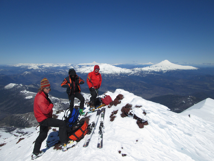 The summit of Lonquimay, one of the first Russian ascents.