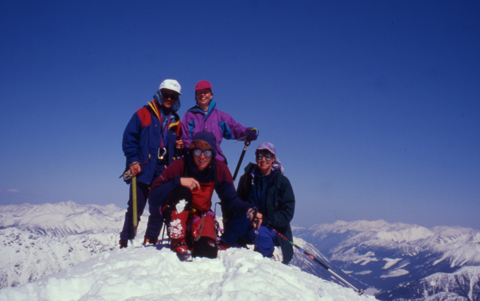 On the summit of Mt. Matier, Coast Range, British Columbia. 