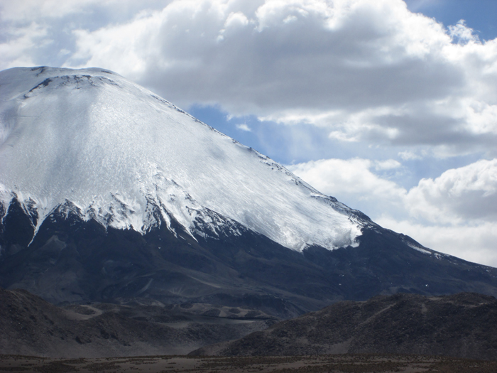 Parinacota volcano in western Bolivia