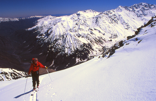 Ski Touring above Santiago